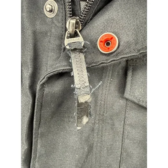 Prana M65 Olive Green Waterproof Jacket Hooded Mens M Rain Pockets - Picture 4 of 8